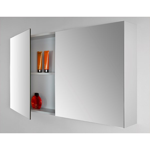 niveau koffer Ijzig Spiegelkast 1200x650x160mm wit 2x deur z.verlichting Detremmerie | Gevier